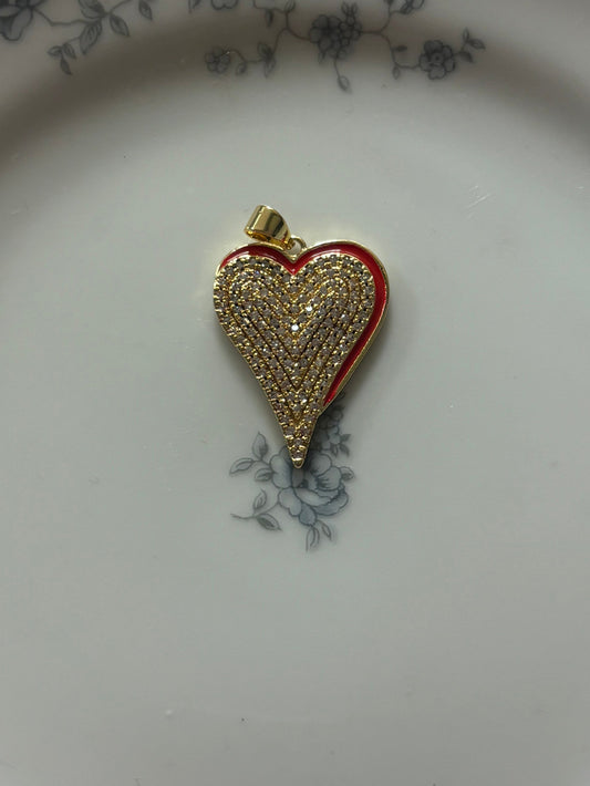 Red Bling Heart