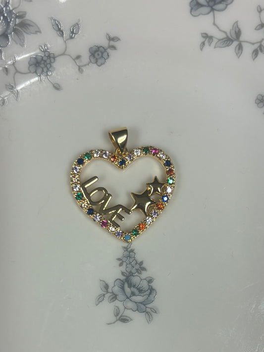 Gemmed Love Heart