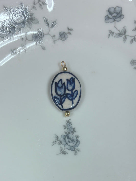 Ceramic Blue Tulips